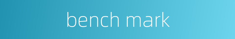bench mark的同义词