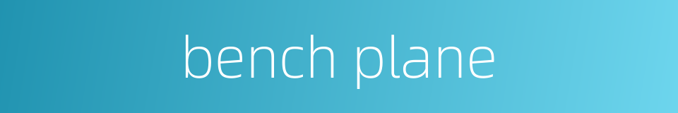 bench plane的同义词
