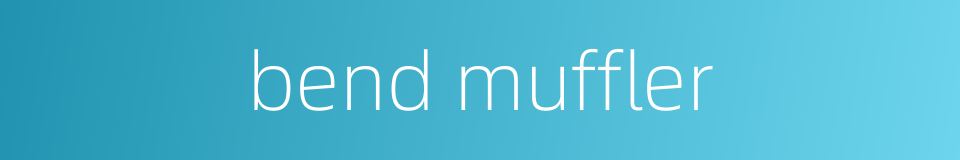 bend muffler的同义词