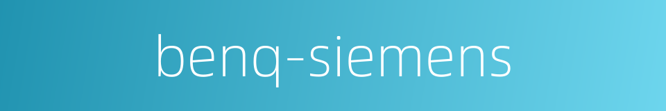 benq-siemens的同义词