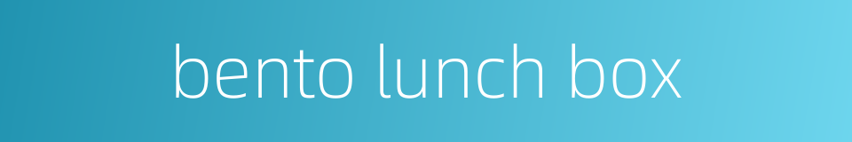 bento lunch box的同义词