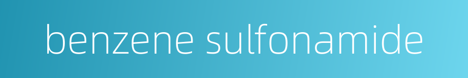 benzene sulfonamide的同义词