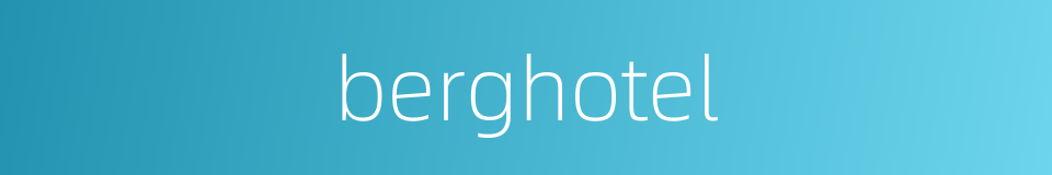 berghotel的同义词