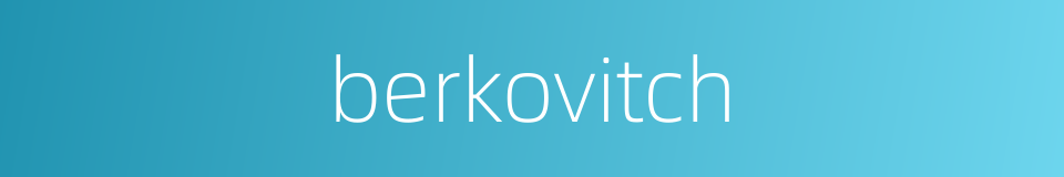 berkovitch的同义词
