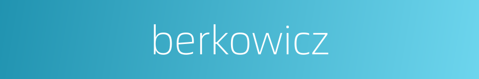 berkowicz的同义词