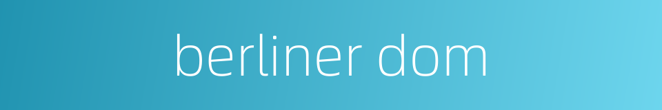 berliner dom的同义词