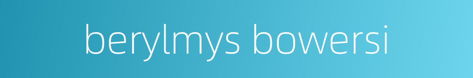 berylmys bowersi的同义词