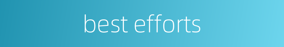 best efforts的同义词