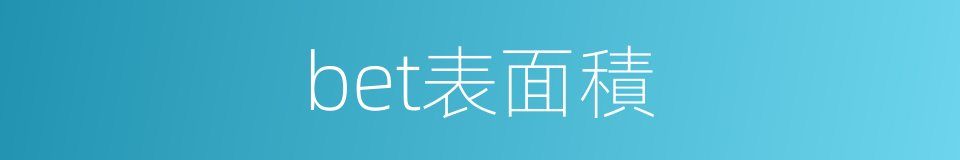 bet表面積的同義詞