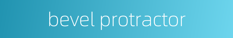 bevel protractor的同义词