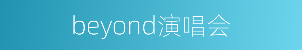 beyond演唱会的同义词