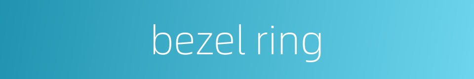 bezel ring的同义词