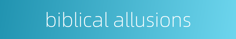 biblical allusions的同义词