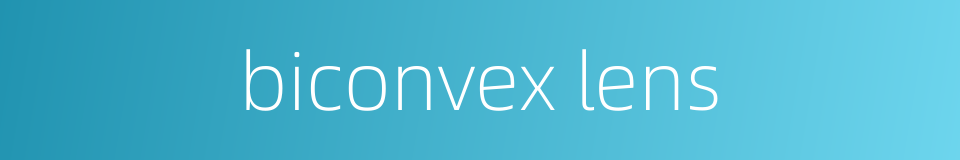biconvex lens的同义词
