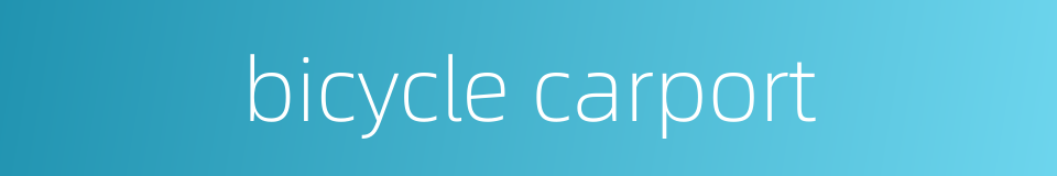 bicycle carport的同义词
