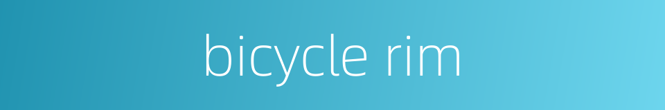 bicycle rim的同义词