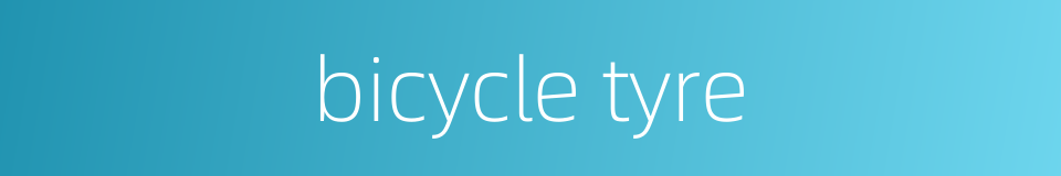 bicycle tyre的同义词