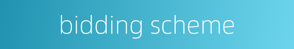 bidding scheme的同义词