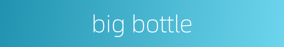 big bottle的同义词