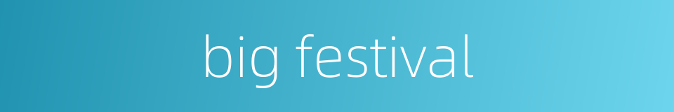 big festival的同义词