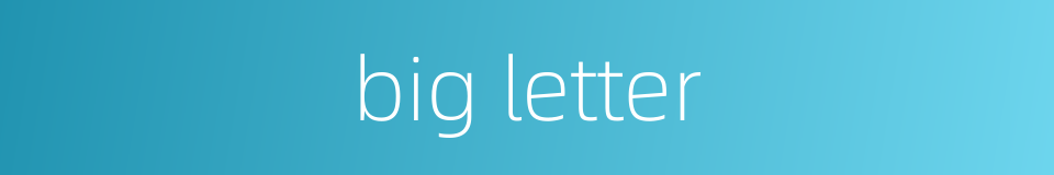 big letter的同义词
