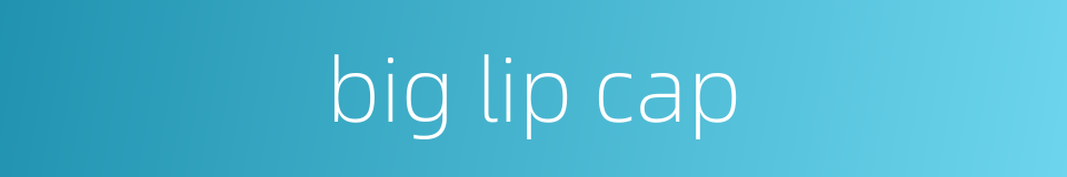 big lip cap的同义词