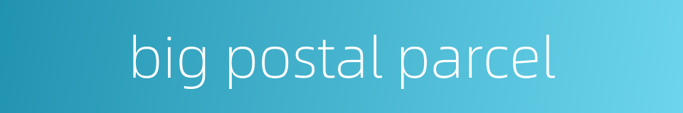 big postal parcel的同义词