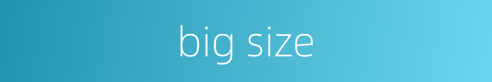 big size的同义词