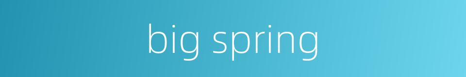big spring的同义词