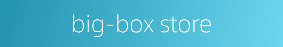 big-box store的同义词