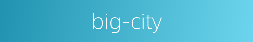 big-city的同义词