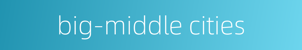 big-middle cities的同义词