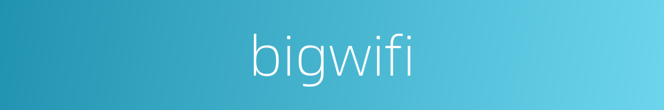 bigwifi的同义词