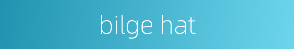 bilge hat的同义词