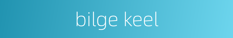 bilge keel的同义词