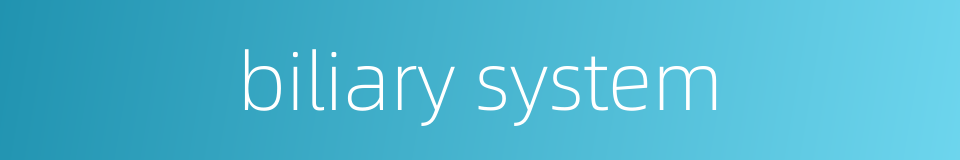 biliary system的同义词