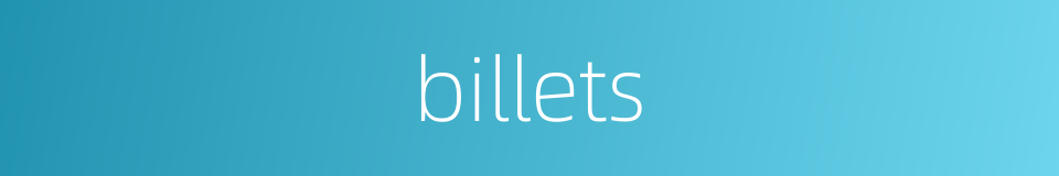 billets的同义词