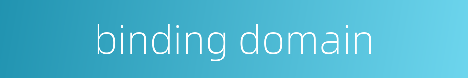 binding domain的同义词