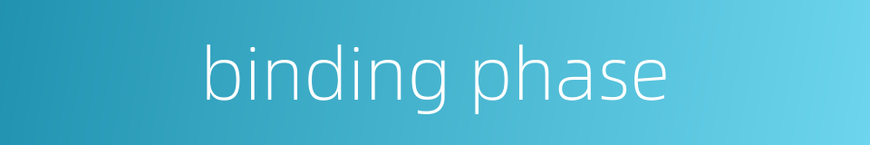 binding phase的同义词