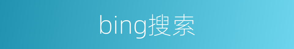 bing搜索的同义词