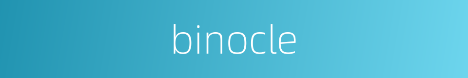 binocle的同义词
