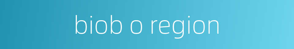 biob o region的同义词
