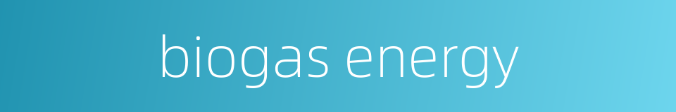 biogas energy的同义词