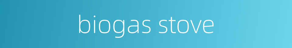 biogas stove的同义词