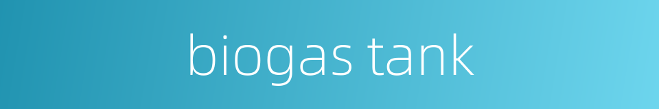 biogas tank的同义词