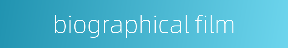biographical film的同义词