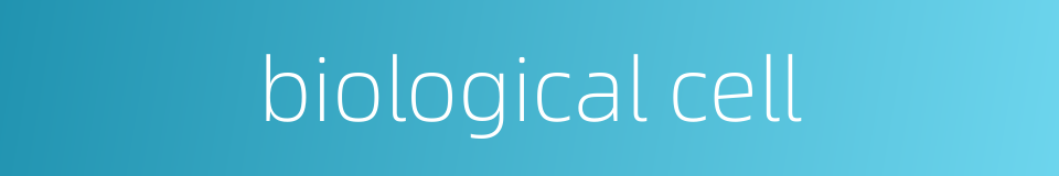 biological cell的同义词