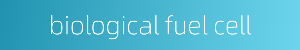 biological fuel cell的同义词
