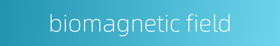 biomagnetic field的同义词