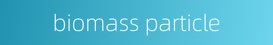 biomass particle的同义词
